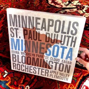 Minnesota State Wall Canvas